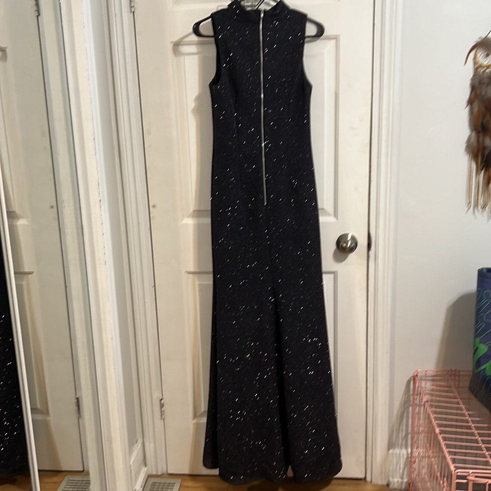 Gorgeous Betsy & Adam Midnight Blue Sparkle Gown *Jessica Rabbit* - Picture 6 of 8